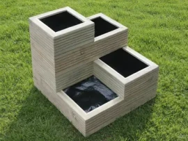 Corkscrew Decking Planter Tower Large