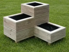 Stacked Decking Planter L-shape Left Hand