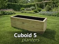 View Cuboid 500mm wide wooden planters.