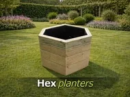 View Hexagonal Wooden Planters.